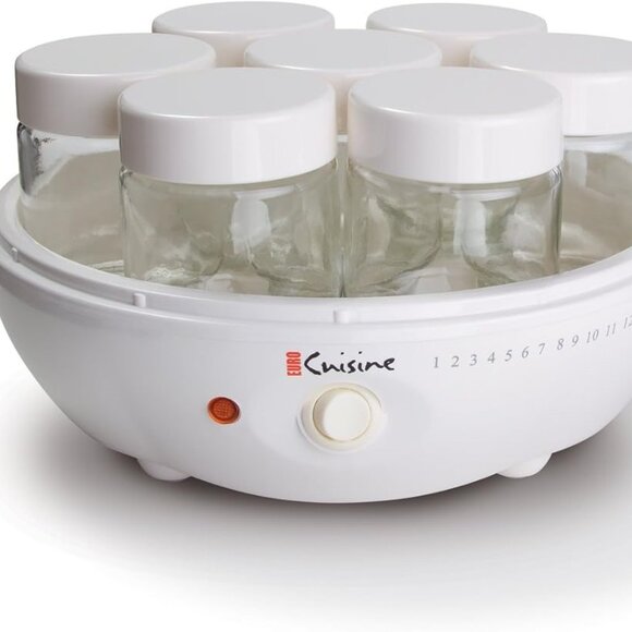 Electric Yogurt Maker with Glass Jars & Lids by Euro Cuisine - Picture 3 of 5